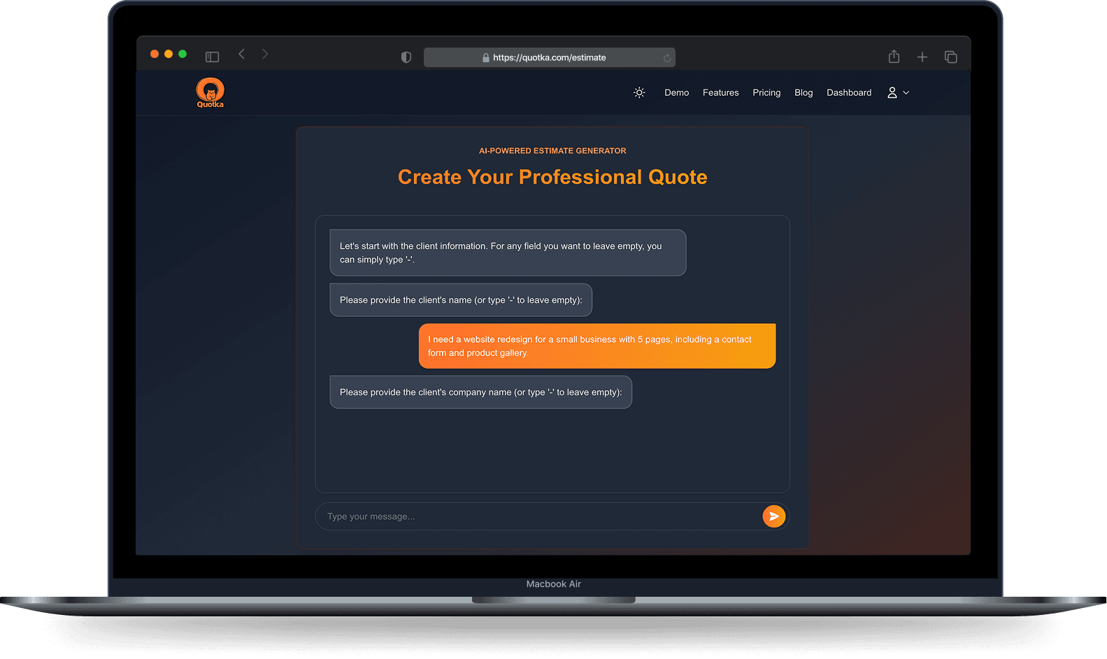 Quotka How It Works Step 1