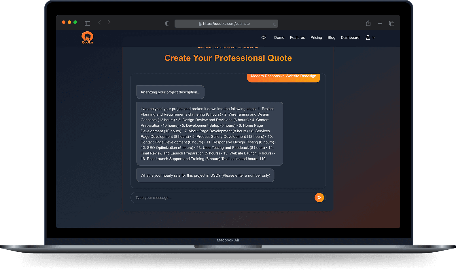Quotka How It Works Step 1